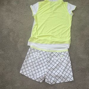 Slazenger White and Black Athletic Shorts